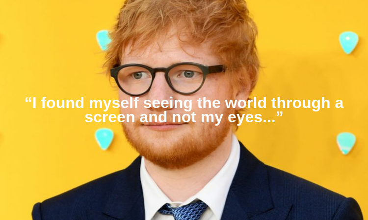 Ed Sheeran deletes his social media quote