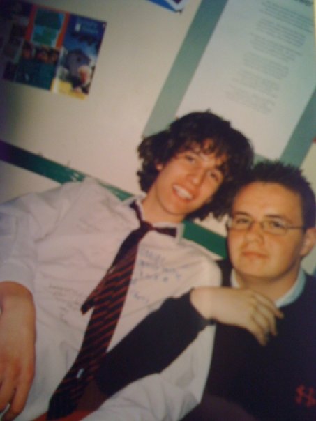 A photo of Patrick Langridge with a friend  
